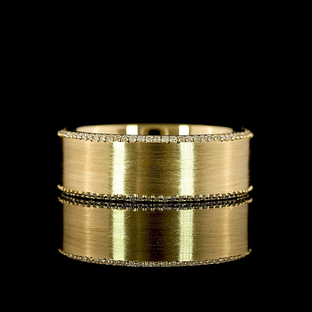 0.29 Cts 18k Yellow Gold Round Shape Eternity Band Eternity Band