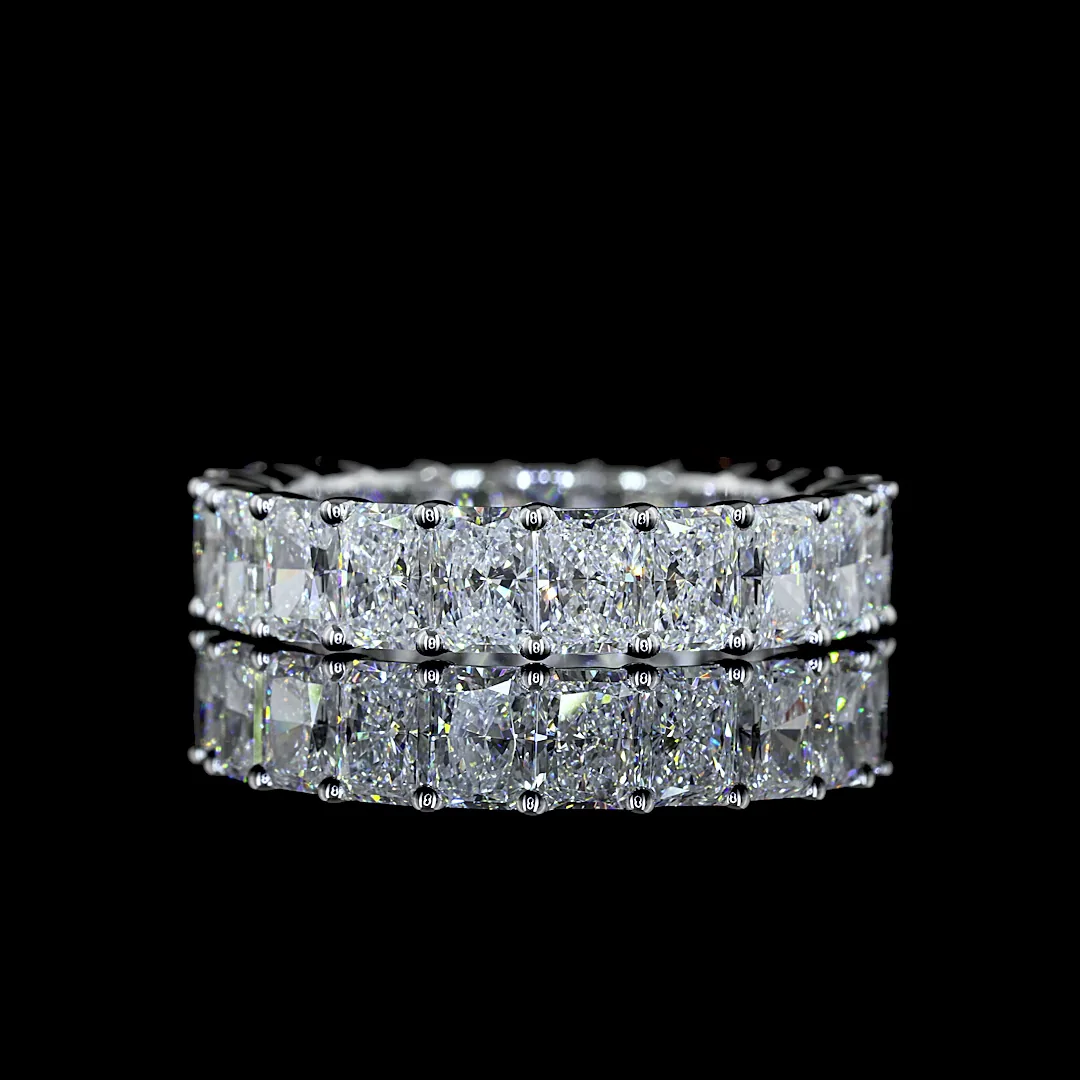 5.12 Cts 14k White Gold Radiant Shape Eternity Band Eternity Band